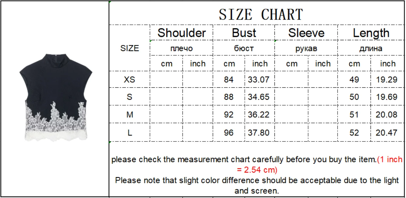 TFMLN 2026 Women's Skirt 2-Piece Set Lace Spliced Sleeveless Stand Collar Top + Slim A-Line Midi Skirt Elegant Ladies Suit
