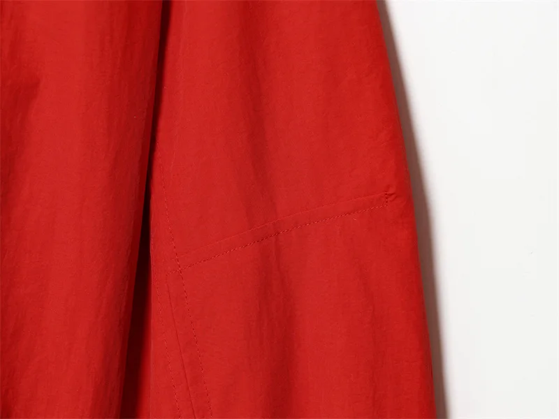 Women's Jacket 2026 Autumn New Red Long-Sleeve Drawstring Decorative Festive Hoodie Zipper Cardigan Casual Fashion Versatile