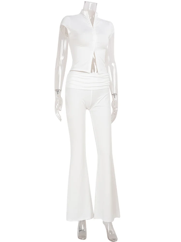 Casual Sheath Women Suit Fashion Sexy Street Short Sleeves Hollow Out 2 Pieces (Tops+Long Pant) Matching Sets Female Tracksuit
