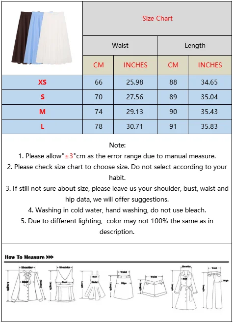 BSAY Summer Beach Vacation Midi Skirt Women Solid Color Elastic High Waist Pleated Flowy A-Line Swing Long Skirt Casual Skirts