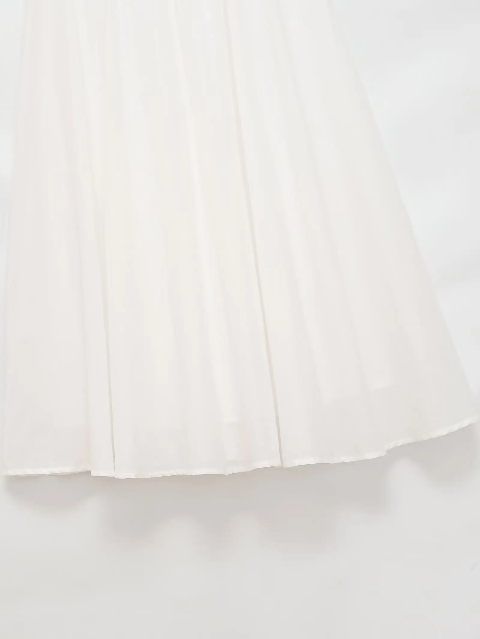 BSAY Summer Beach Vacation Midi Skirt Women Solid Color Elastic High Waist Pleated Flowy A-Line Swing Long Skirt Casual Skirts