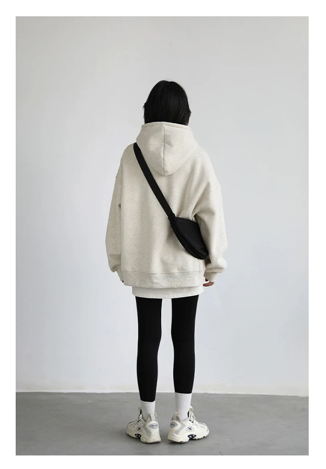 CHIC VEN New Women Sweatshirts Loose Casual Retro Hooded Plush Thick Oversized Female Jacket Pullover Coat Autumn Winter 2025