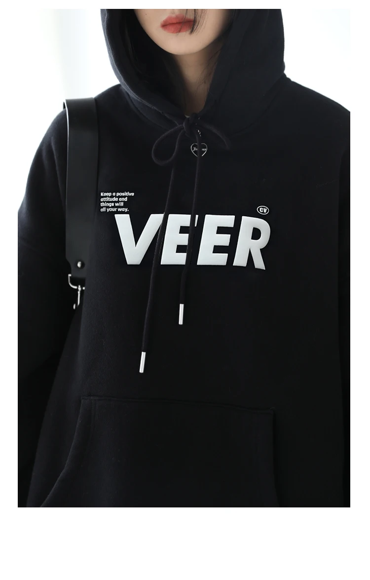 CHIC VEN New Women Sweatshirts Loose Casual Retro Hooded Plush Thick Oversized Female Jacket Pullover Coat Autumn Winter 2025