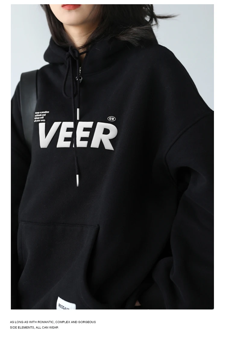 CHIC VEN New Women Sweatshirts Loose Casual Retro Hooded Plush Thick Oversized Female Jacket Pullover Coat Autumn Winter 2025