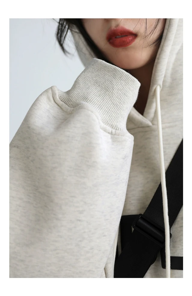 CHIC VEN New Women Sweatshirts Loose Casual Retro Hooded Plush Thick Oversized Female Jacket Pullover Coat Autumn Winter 2025