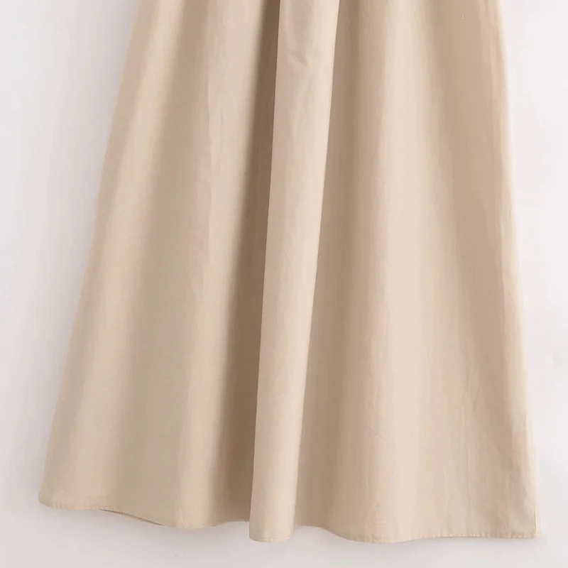 HXAO Khaki Elegant Long Dresses 2025 Women's Spring Sleeveless Black Dresses Fashion Casual Party Y2k Dress Vestidos For Female