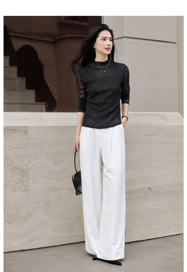 VIMLY Sweaters for Women Stand Neck Casual Knitted Ladies Sweater Autumn 2026 Long Sleeve Strecth Loose Female Pullovers A2528