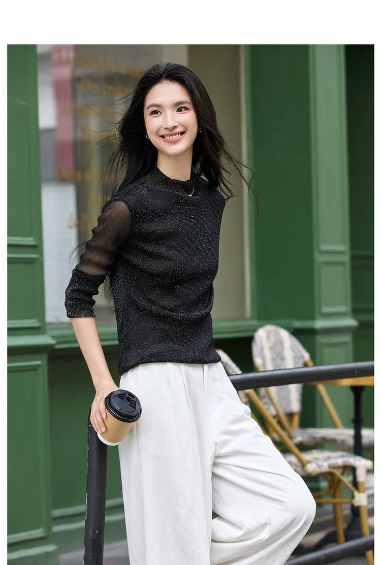 VIMLY Sweaters for Women Stand Neck Casual Knitted Ladies Sweater Autumn 2026 Long Sleeve Strecth Loose Female Pullovers A2528