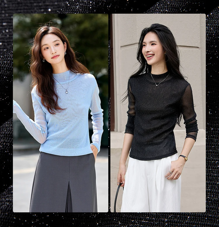 VIMLY Sweaters for Women Stand Neck Casual Knitted Ladies Sweater Autumn 2026 Long Sleeve Strecth Loose Female Pullovers A2528