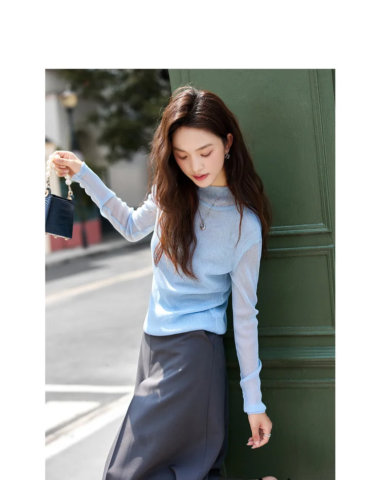 VIMLY Sweaters for Women Stand Neck Casual Knitted Ladies Sweater Autumn 2026 Long Sleeve Strecth Loose Female Pullovers A2528