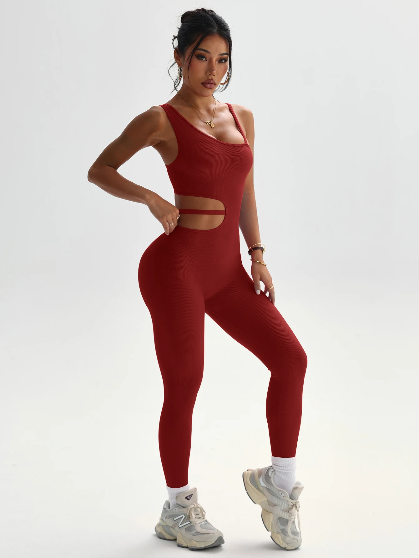 Beautiful Back Design, Sexy One-Piece Yoga Leggings, Suitable for Women's Breathable Quick-Dry Sports Bodysuits