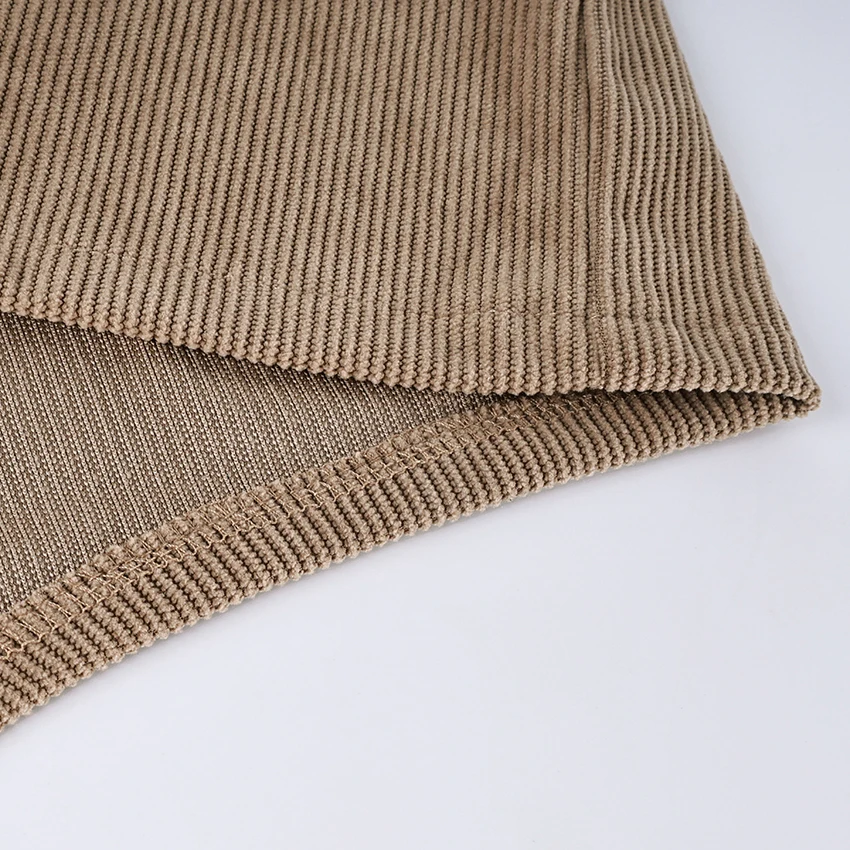Linad Autumn Sexy Corduroy Mini Pants For Woman 2025 Street Chic Beige Zipper Shorts Fashion Brown High Waist Shorts Female