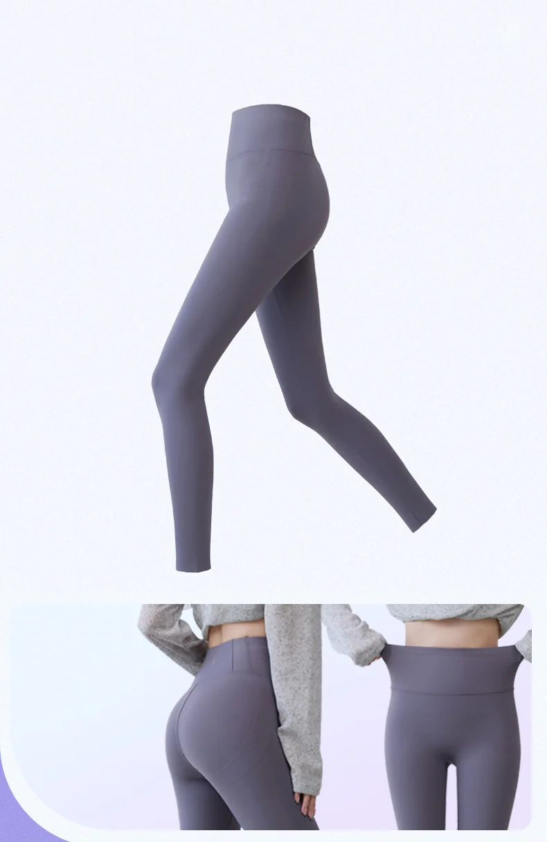 BIVIGAOS Spring Summer New Plum Red 3D Naked Feeling Sharkskin Leggings Women Slim Sexy Sport Yoga Push Up Fitness Leggings