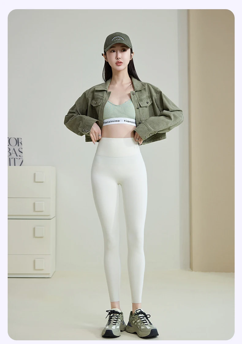 BIVIGAOS Spring Summer New Plum Red 3D Naked Feeling Sharkskin Leggings Women Slim Sexy Sport Yoga Push Up Fitness Leggings