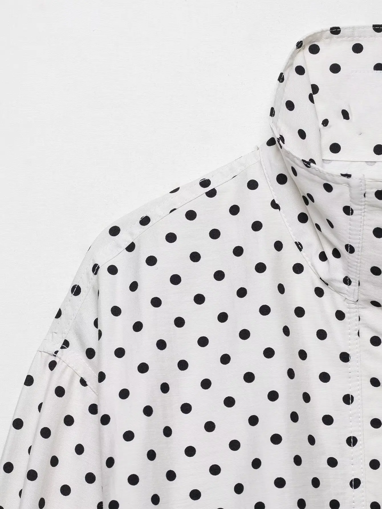HH Woman Autumn Long Sleeves Turtleneck Zipper With Pockets Drawstring Casual Coats Women Fashion Polka Dot Printed Jacket