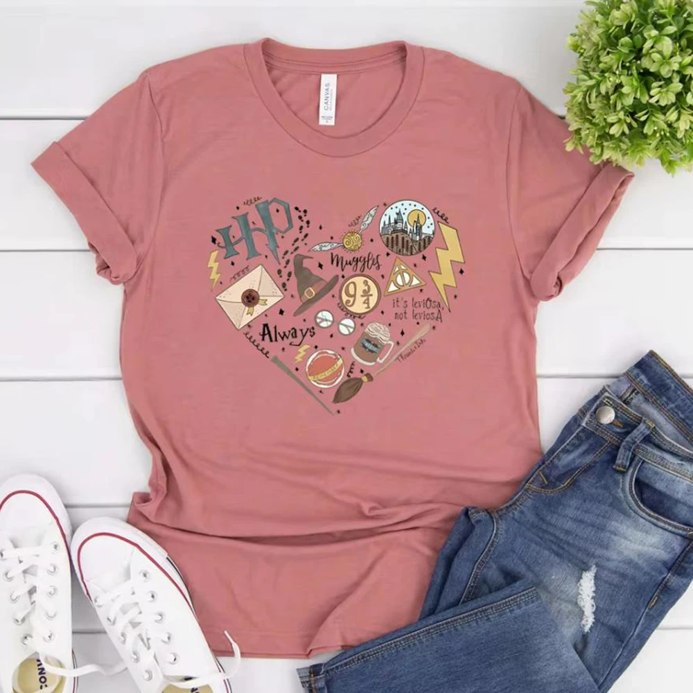 HP Magic Movie Inspired Shirt Wizard School Home Castle T-Shirt 9 3/4 Always Wizarding World Tees Matching Universal Trip Tshirt