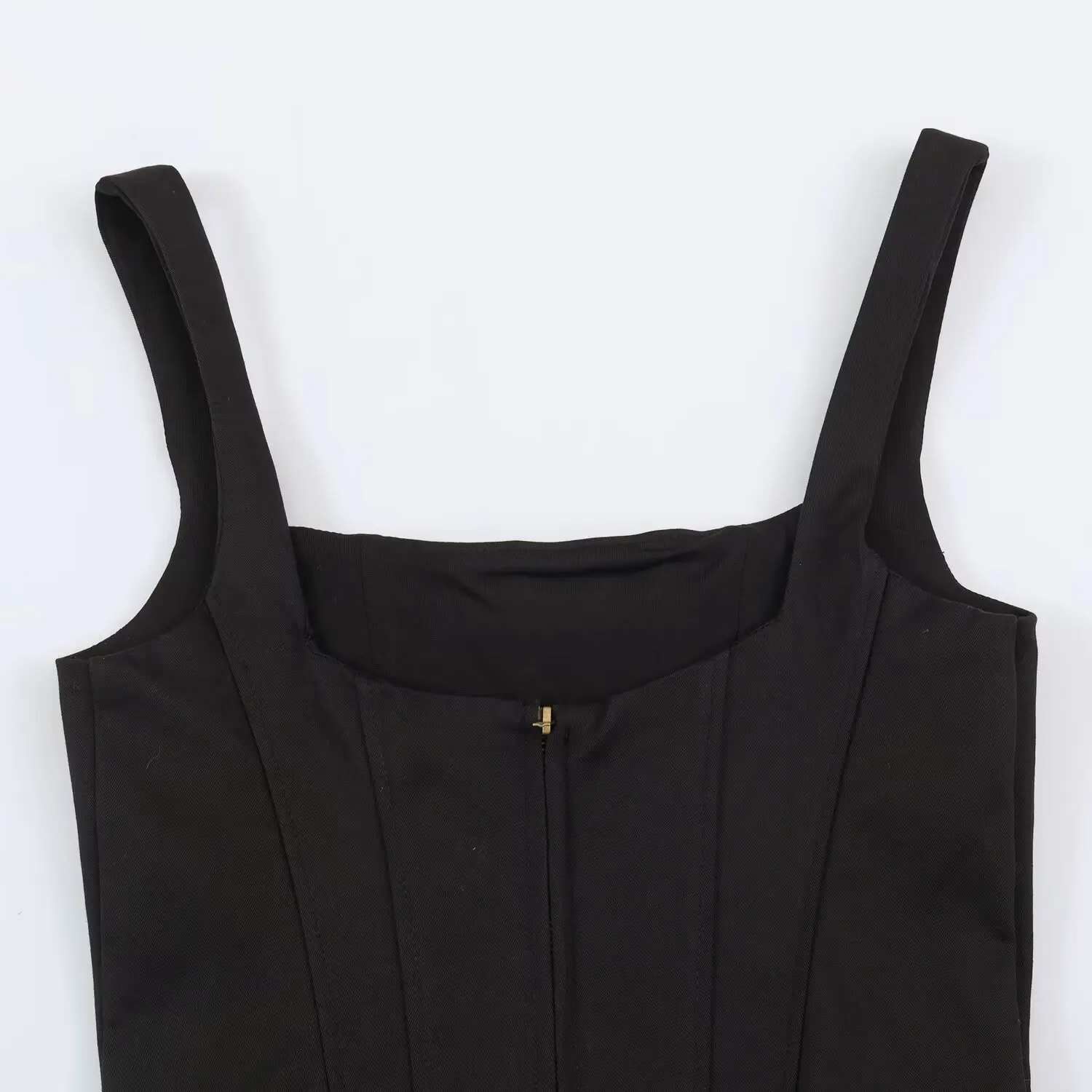 BSAY 2026 Summer New Women Vintage Cargo Camisole Top Square Neck Metal Buttons Sleeveless Slim Cropped Tank Top Y2K Casual Vest