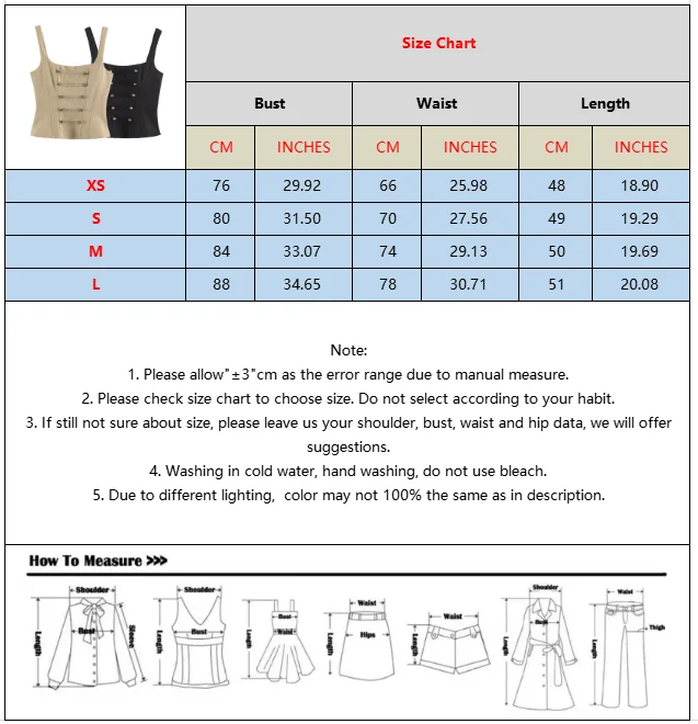 BSAY 2026 Summer New Women Vintage Cargo Camisole Top Square Neck Metal Buttons Sleeveless Slim Cropped Tank Top Y2K Casual Vest