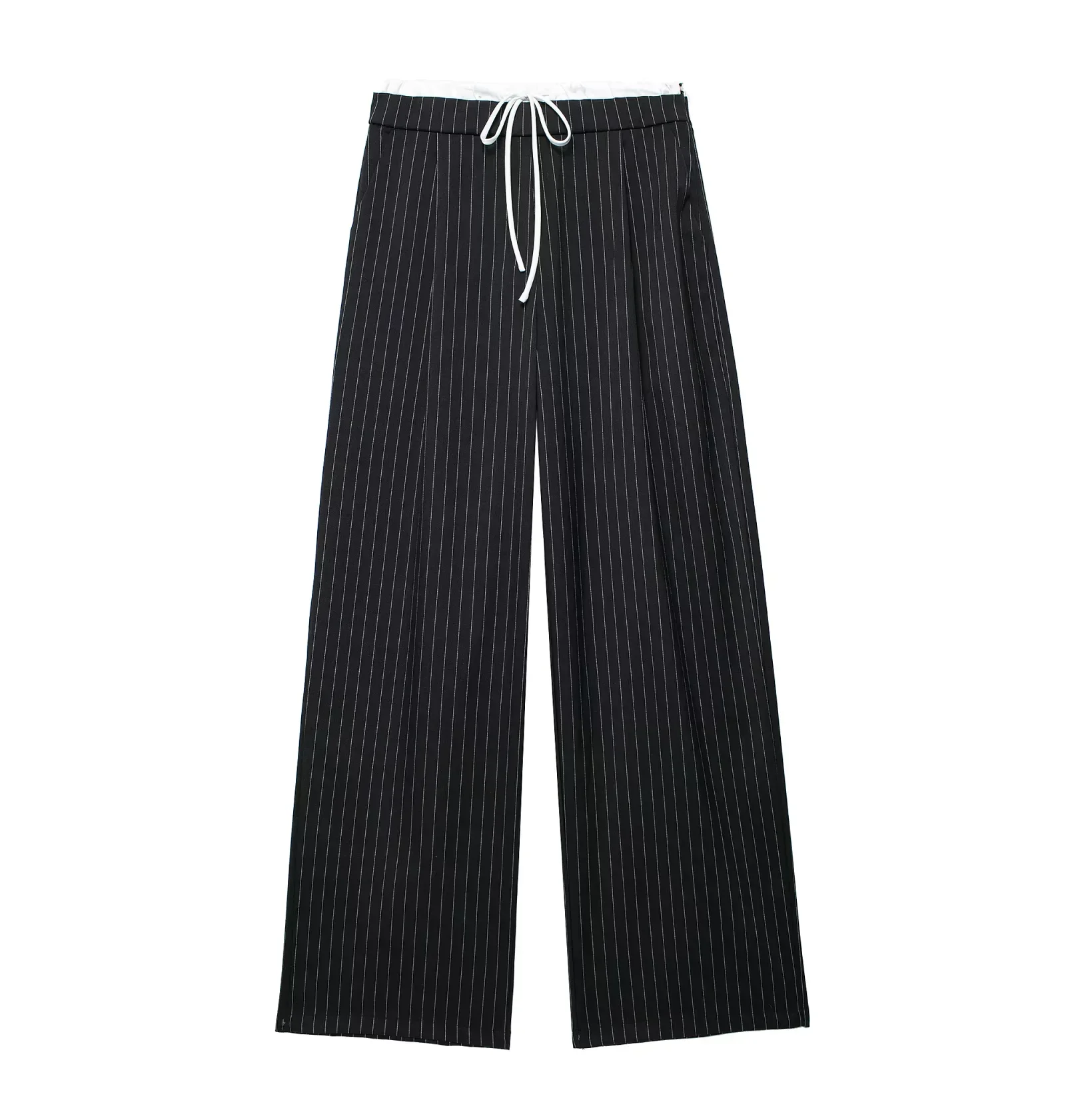 HXAO 2024 Women's Pants Baggy Wide Pants Woman Fashion Black Trousers Casual High waisted Pants Autumn Bluey Flared leggings