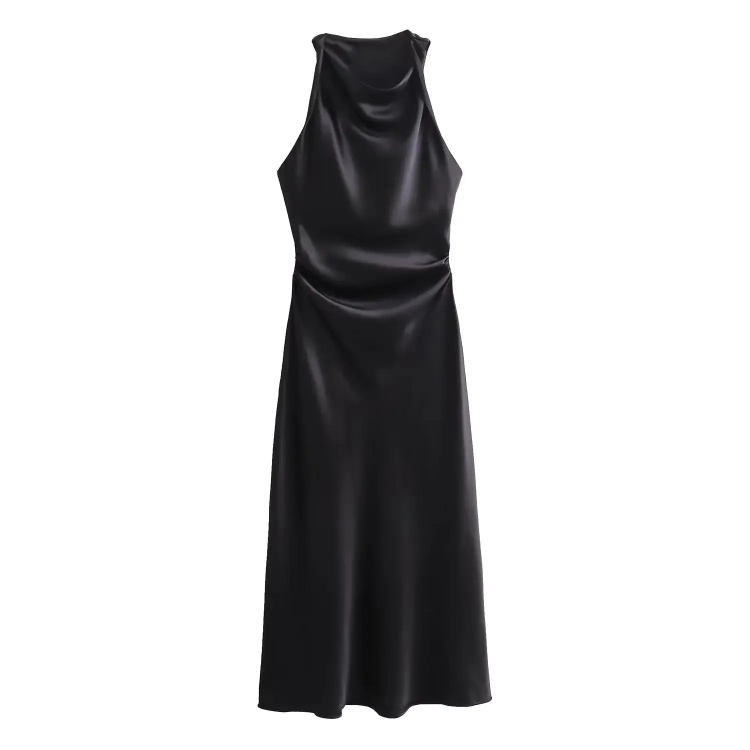 Satin Long Dresses for Women 2026 Summer Slip Midi Dress Woman Sexy Evening Party Dress Sleeveless Female Elegant Dresses