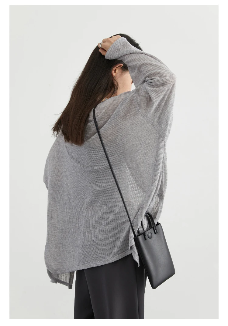 CHIC VEN Women's Cardigan New V-neck Long Sleeved Female Shirt Female Jumpers Sun Protection Woman Top Spring Summer 2026