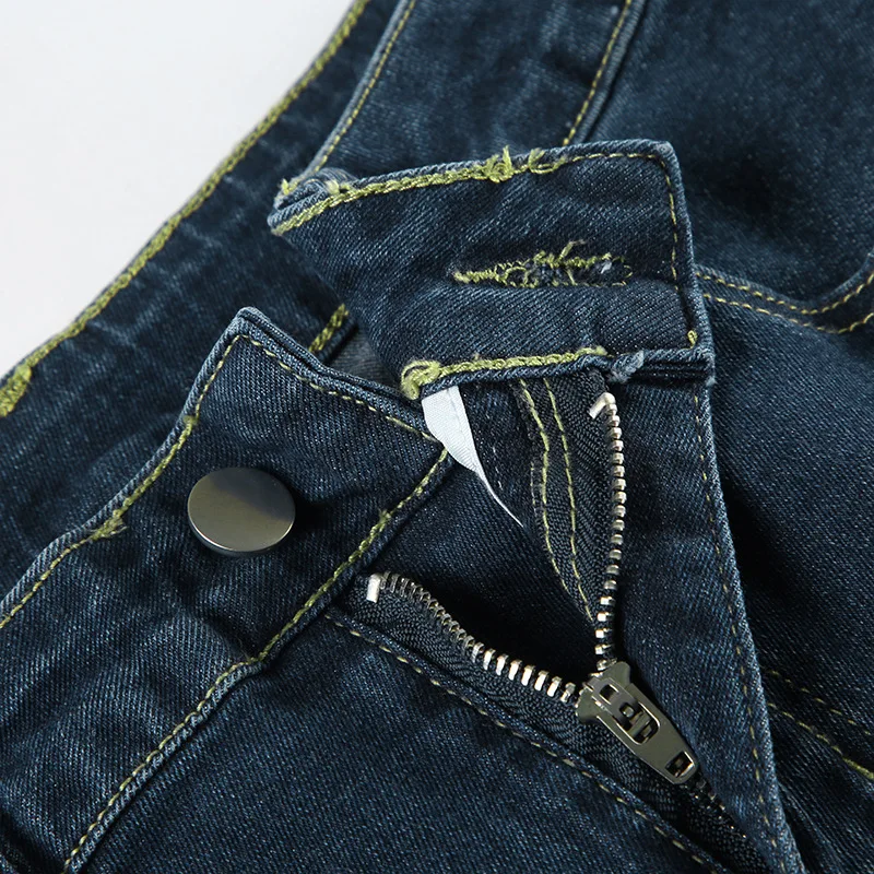 Women Retro Y2k Jeans Baggy Floral Embroidery Jeans Vintage 2000s Low Rise Flared Denim Pants High Street Basic Trousers