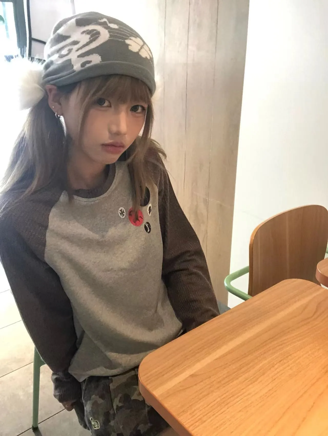 Karrram Japanese Y2k Patchwork T-shirt Vintage 2000s Style Knitted Tops 90s Harajuku Long Sleeve Ribbed T Shirt American Retro
