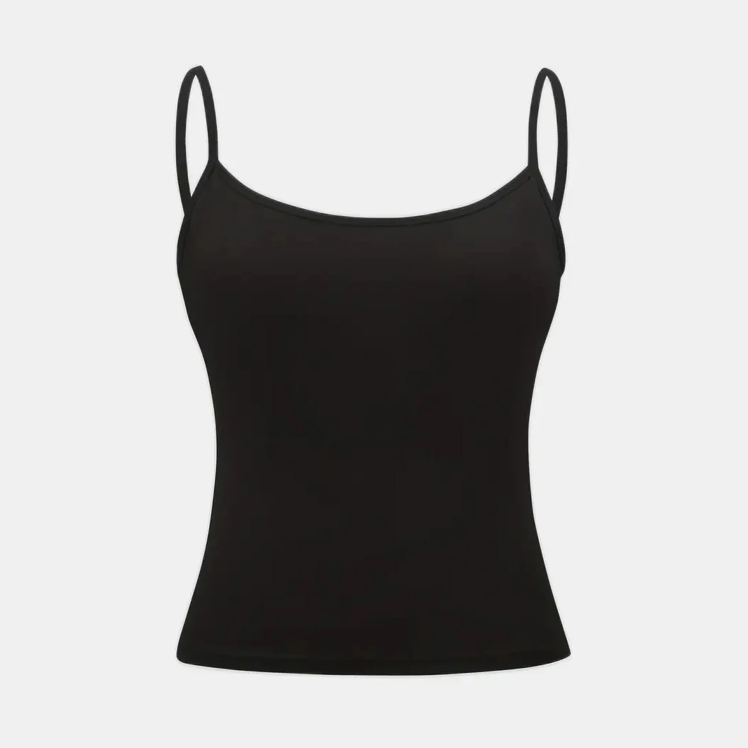 New Women Tank Top Strap Slim Top for Summer Fashion Versatile Casual Breathable Micro Elastic Fabric Sleeveless Strap Top