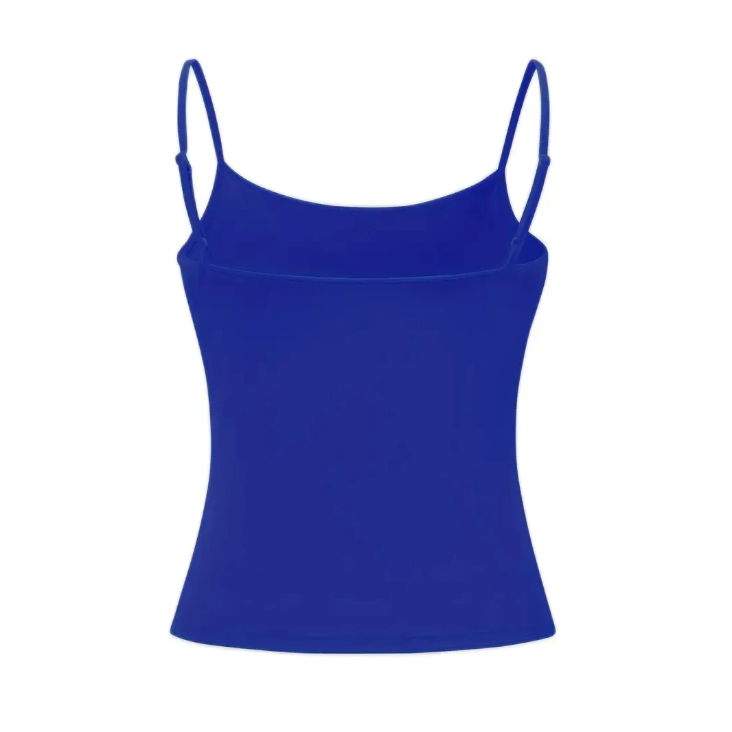 New Women Tank Top Strap Slim Top for Summer Fashion Versatile Casual Breathable Micro Elastic Fabric Sleeveless Strap Top