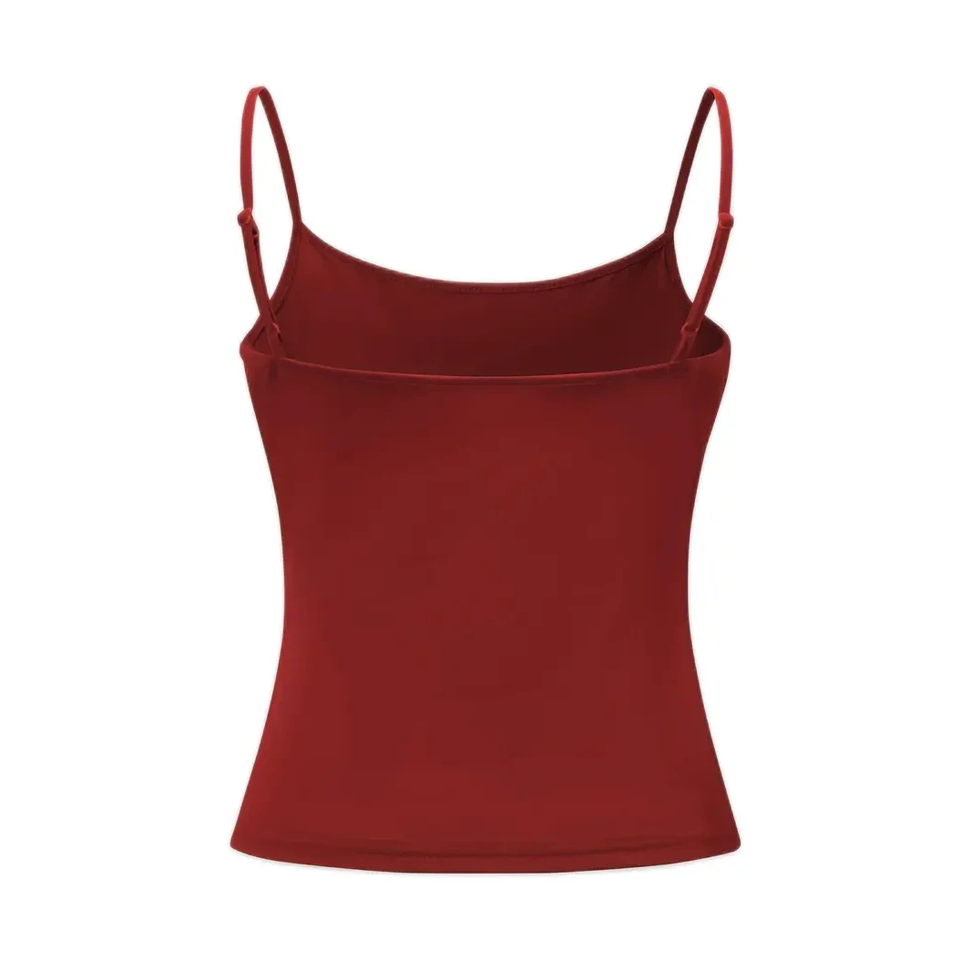 New Women Tank Top Strap Slim Top for Summer Fashion Versatile Casual Breathable Micro Elastic Fabric Sleeveless Strap Top