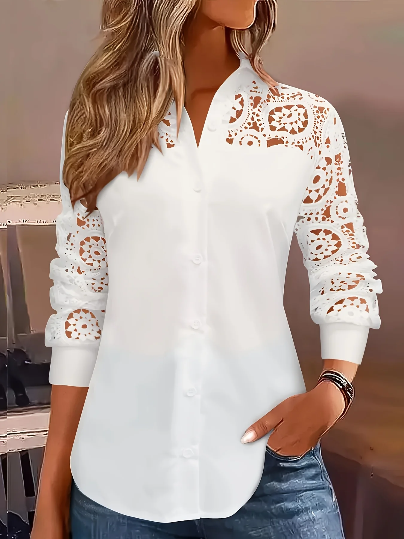 Temperament Loose Woman Shirt Fashion Casual Blouse Elegant long Sleeve Woman Shirt Holiday Weekend Top