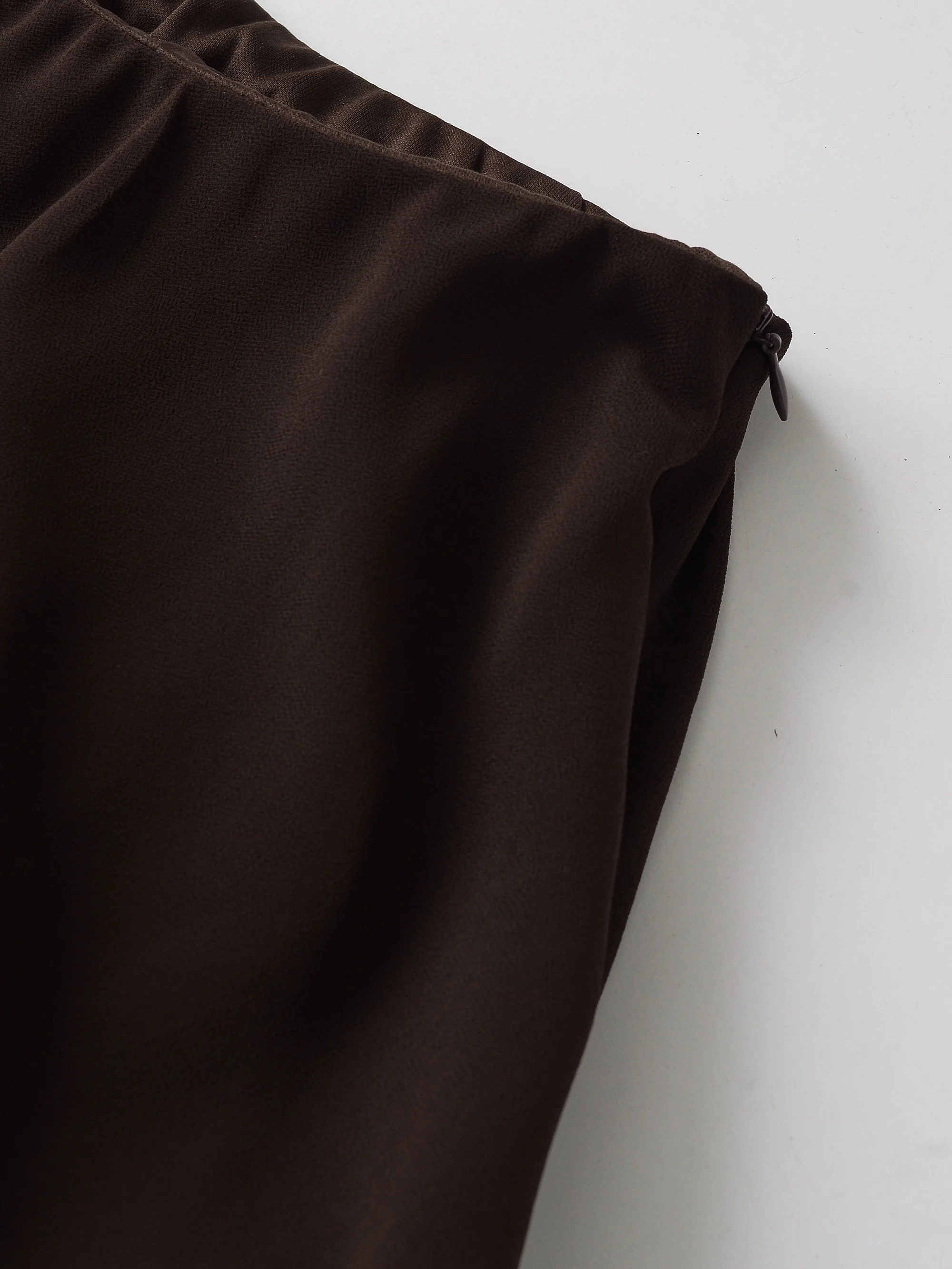 Vintage Tiered Brown Party Commute Modern High Street Long Skirt Elegant Streetwear Fashion 2026 Spring Female Skirt