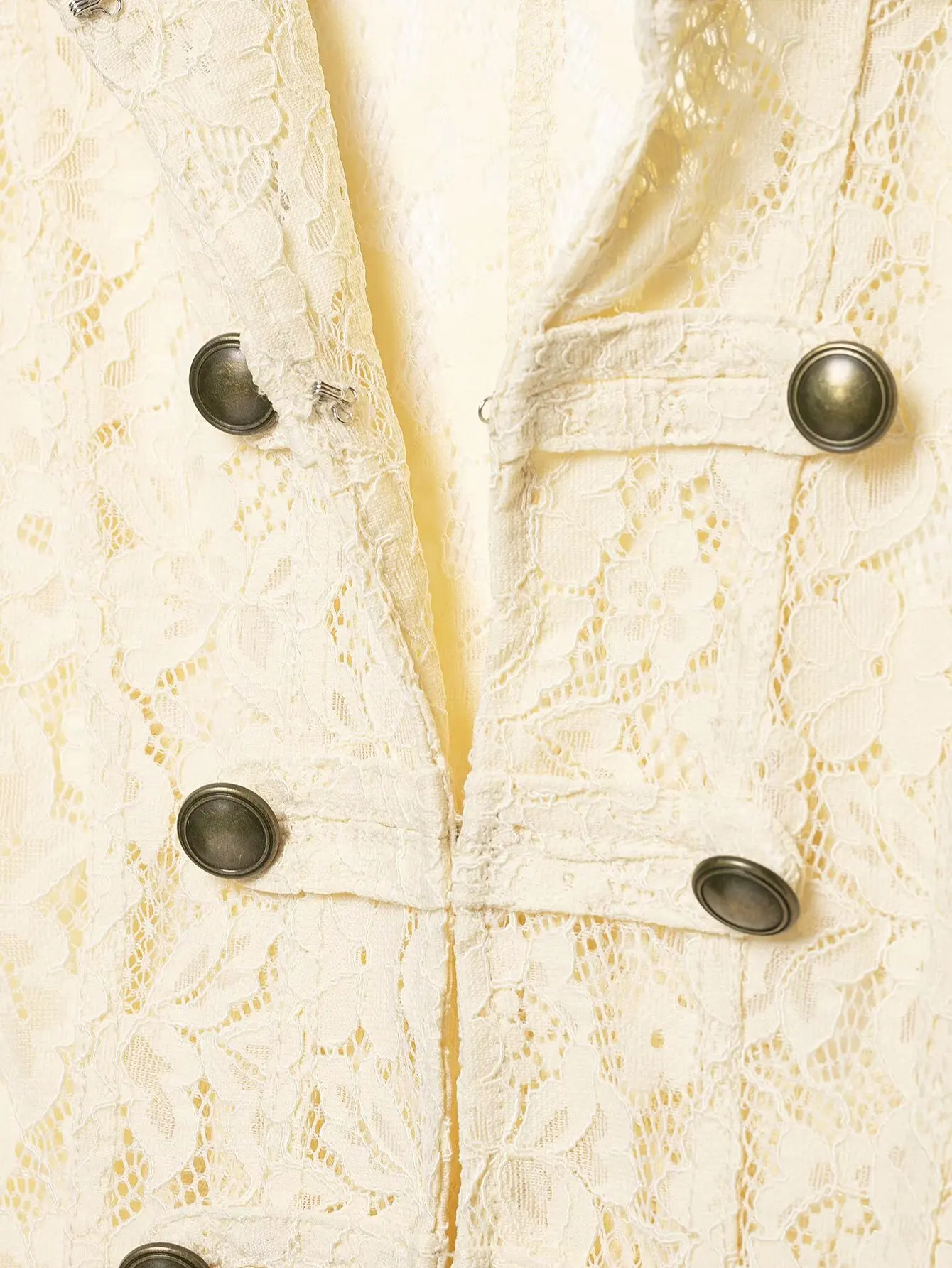 BSAY French Vintage Floral Lace Cropped Jacket Mandarin Collar Frog Knot Buttons Puff Long Sleeve Slim Retro Outerwear For Women