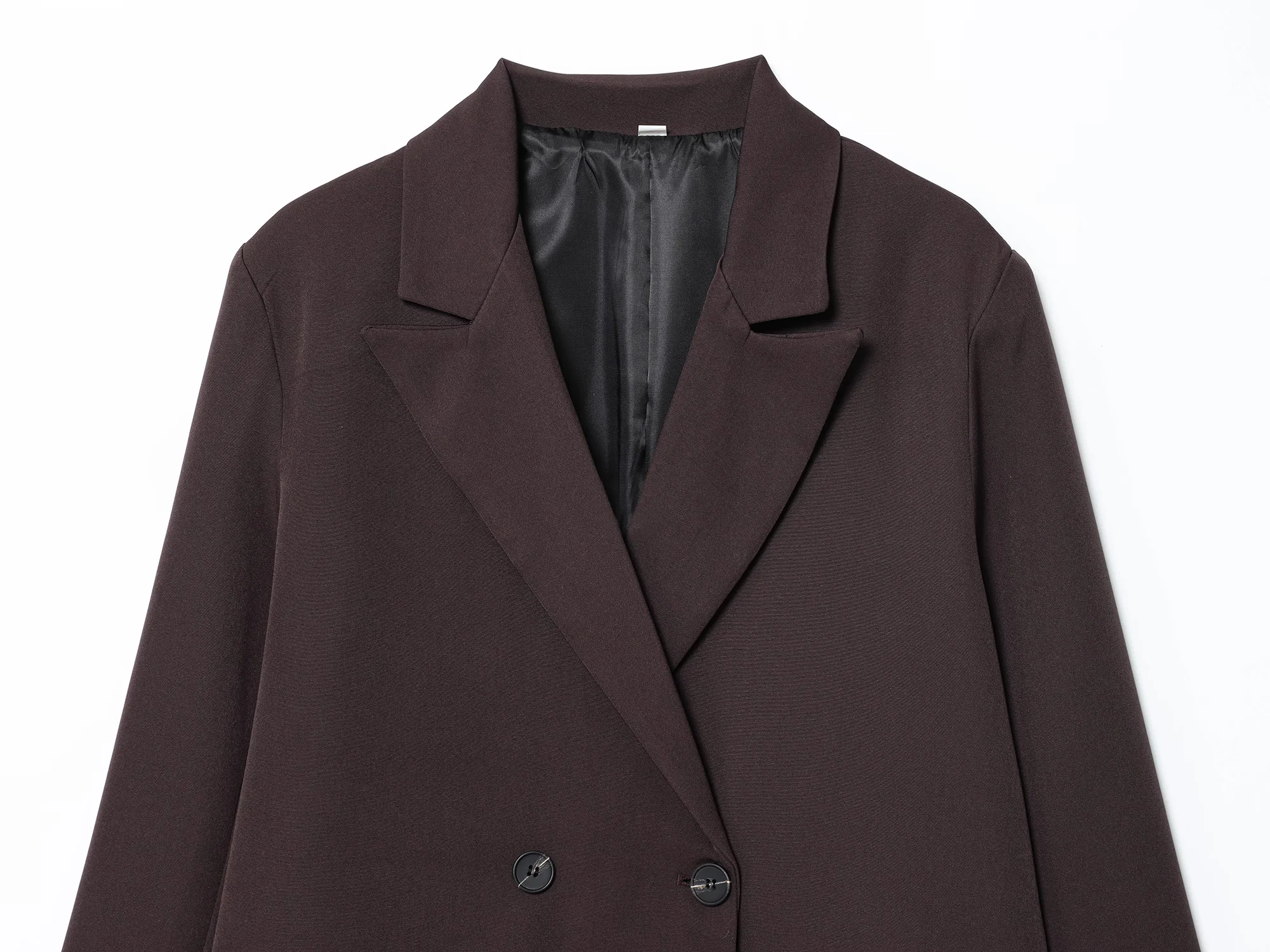 KONDALA Elegant Commute Double-breasted Blazer Women Vintage Brown Buttons Blazer 2026 Spring Summer Trendy Office Lady Blazer