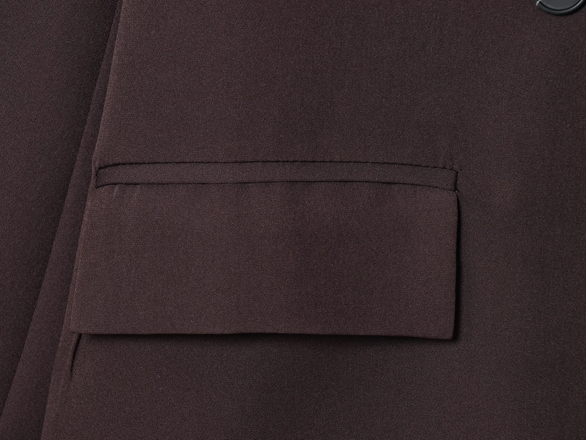 KONDALA Elegant Commute Double-breasted Blazer Women Vintage Brown Buttons Blazer 2026 Spring Summer Trendy Office Lady Blazer