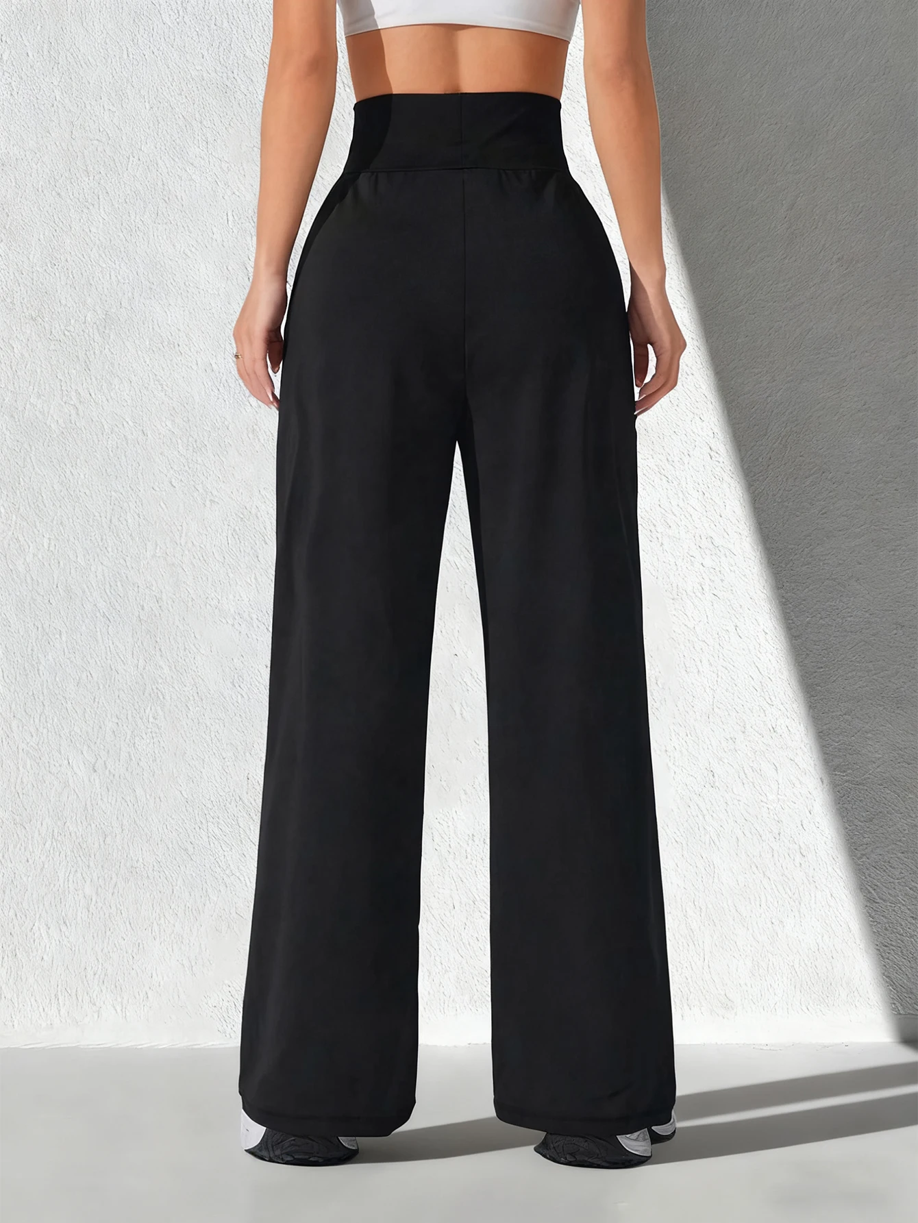 New High Waist Yoga Pants for Women Tummy Control Leggings Stretchy Soft Workout Wide Leg Pants Comfortable Casual Pants