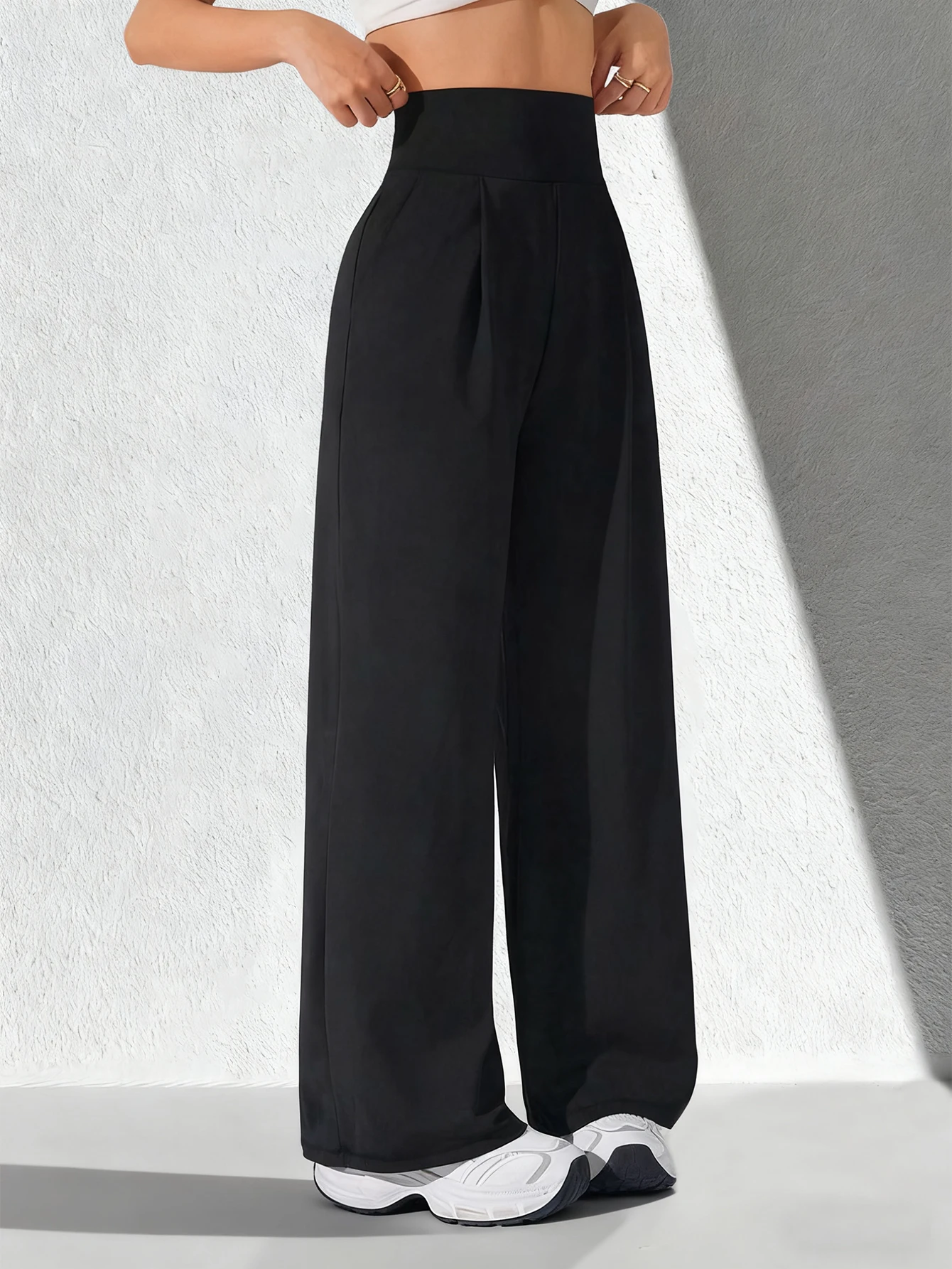 New High Waist Yoga Pants for Women Tummy Control Leggings Stretchy Soft Workout Wide Leg Pants Comfortable Casual Pants