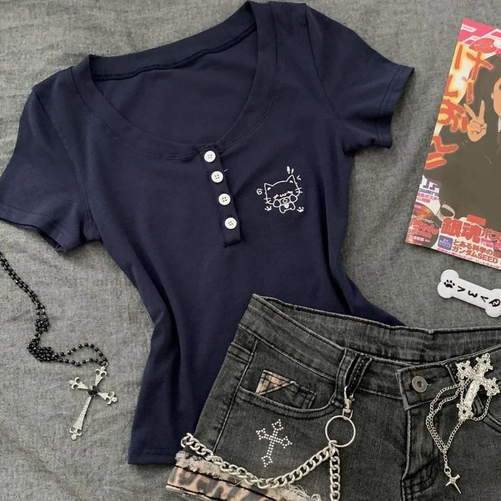 Y2k Vintage Denim Shorts Fashionable Kpop Hot Pants 2000s Women Clothes Harajuku Streetwear Chic Trendy Patchwork Jeans Shorts