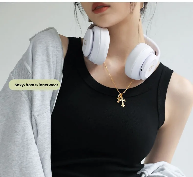 All-in-One Ribbed Camisole Women Crew Neck Built-in Bra Support Sleeveless Top for Casual Daily Wear Y2k Korean Fashion Clothing