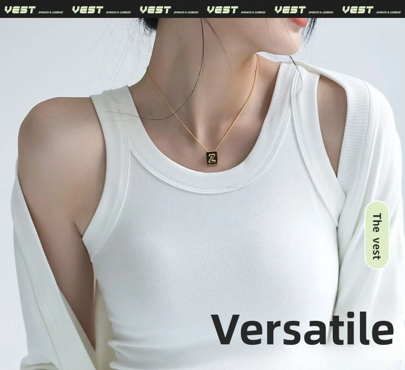All-in-One Ribbed Camisole Women Crew Neck Built-in Bra Support Sleeveless Top for Casual Daily Wear Y2k Korean Fashion Clothing