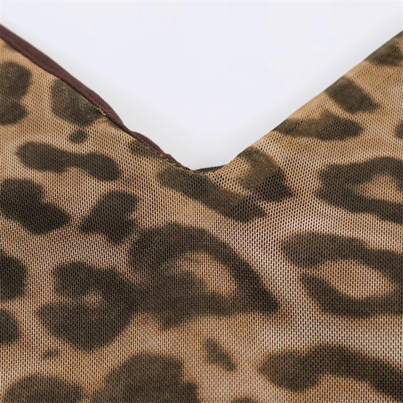 2026 Summer New Women's Dress Leopard Print Spaghetti Strap A-Line Midi Dress Sexy Fashion Wild Individual Style