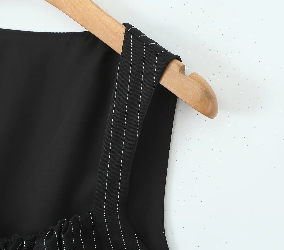 Black Striped Bow Ruched Chest Hook Buttons Crop Top Women Low Waist Package Hips Pleated Mini Skirt Suits 2 Pieces 1 Set