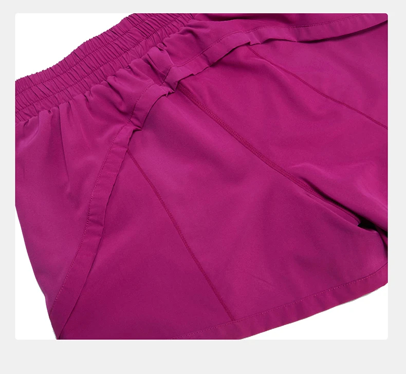 Women Summer Running Shorts 2 In 1 Woven Fabric Pocket Gym Yoga Shorts Female Loose Breathable Quick Dry Workout Sportswear