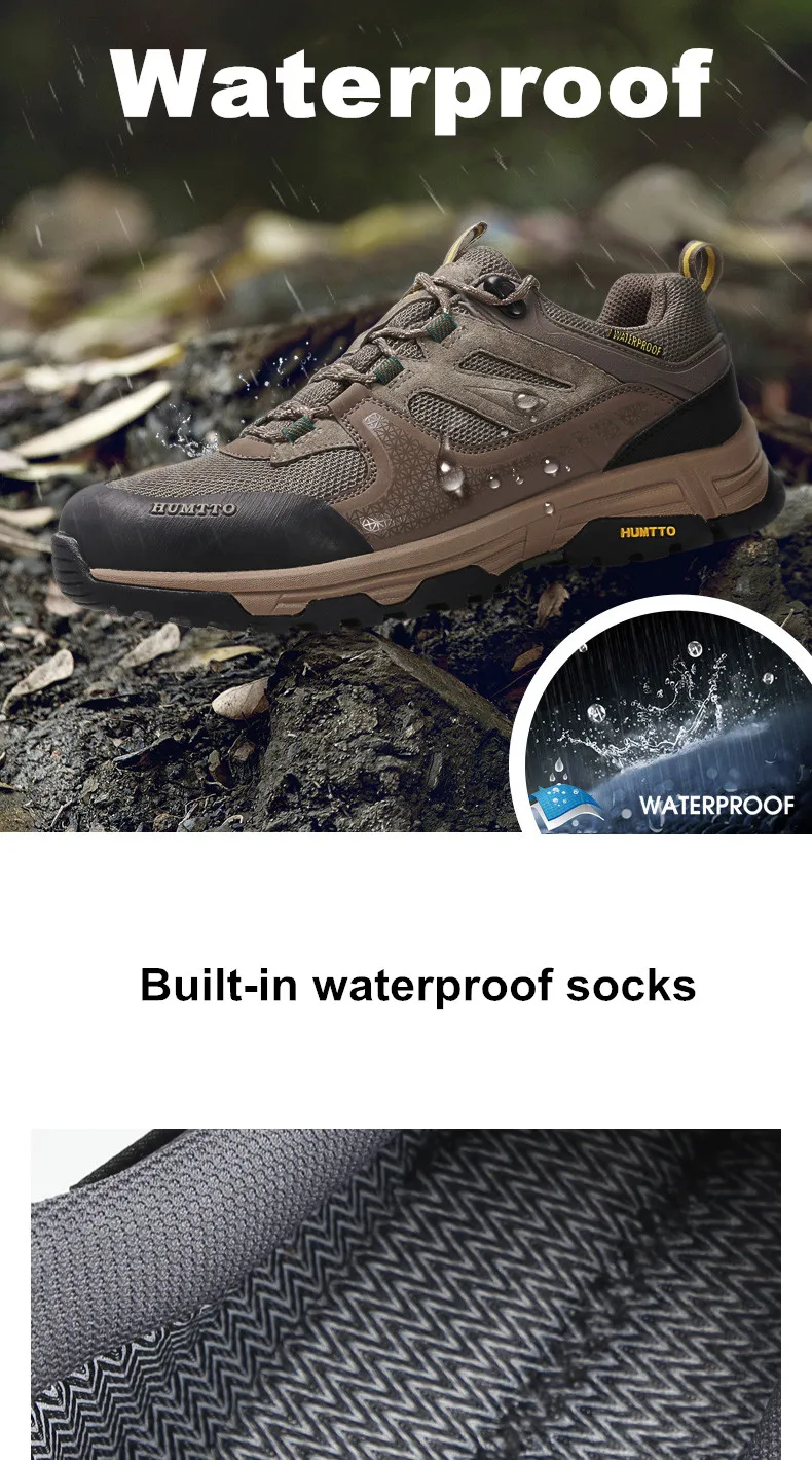 HUMTTO Waterproof Shoes for Women Outdoor Womens Hiking Shoes Luxury Designer Breathable Sports Trekking Climbing Sneakers Woman