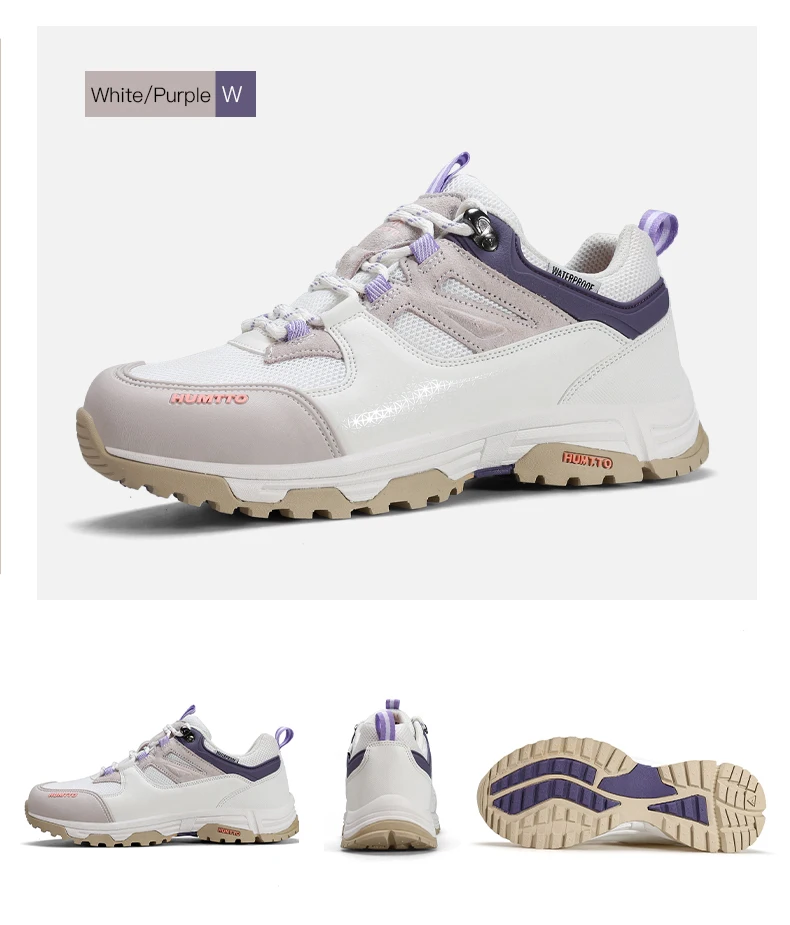 HUMTTO Waterproof Shoes for Women Outdoor Womens Hiking Shoes Luxury Designer Breathable Sports Trekking Climbing Sneakers Woman