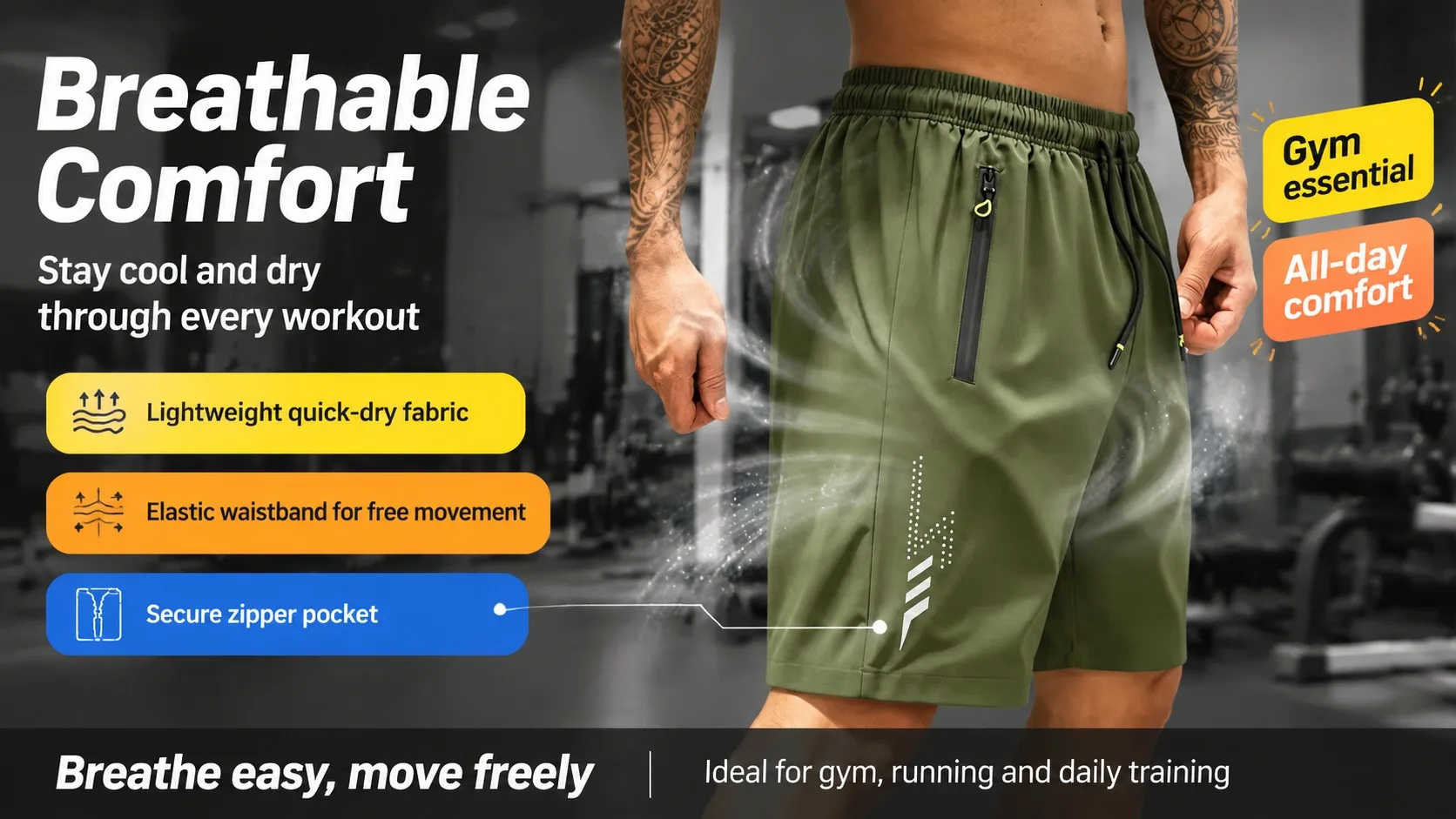 Men's Casual Pants High Elastic Fiber Drawstring Zipper Pocket Quick Dry Sports Pants Baggy Joggers Football Hiking Man Fishing