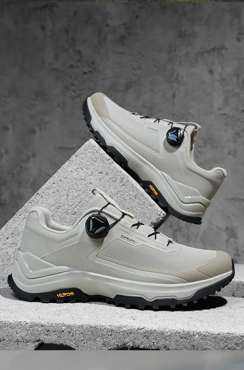 2026 New Men's Outdoor Sports Shoes Lightweight Breathable Anti-slip Wear-resistant Shock-absorbing Rotation Buckle Camping H...