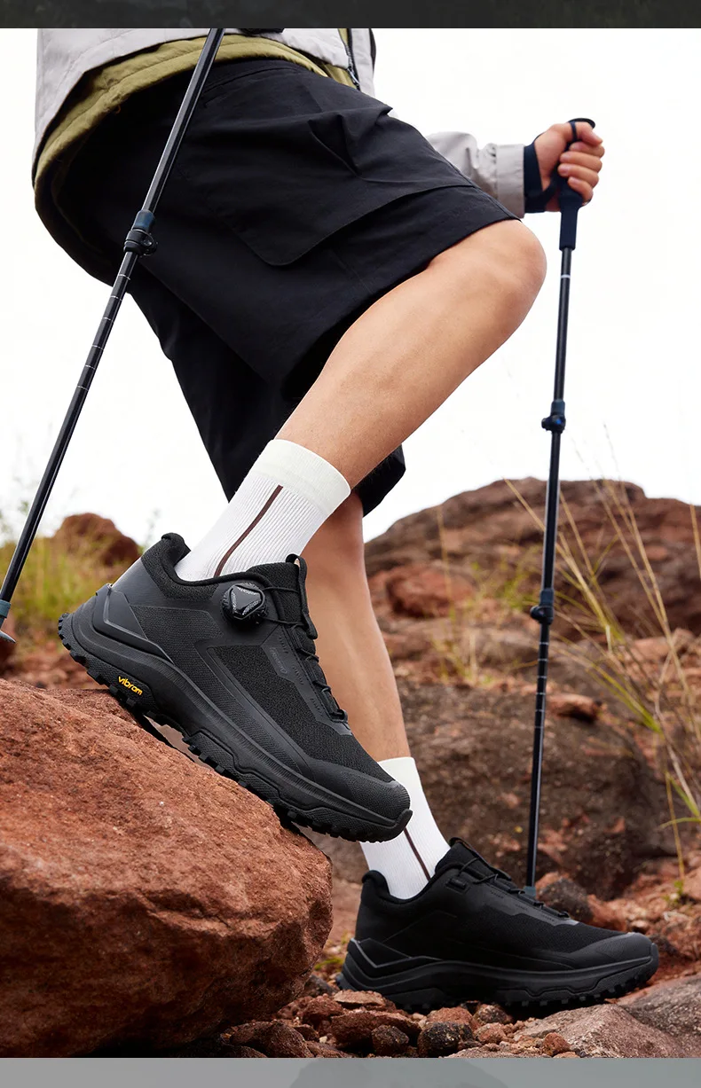 2026 New Men's Outdoor Sports Shoes Lightweight Breathable Anti-slip Wear-resistant Shock-absorbing Rotation Buckle Camping H...