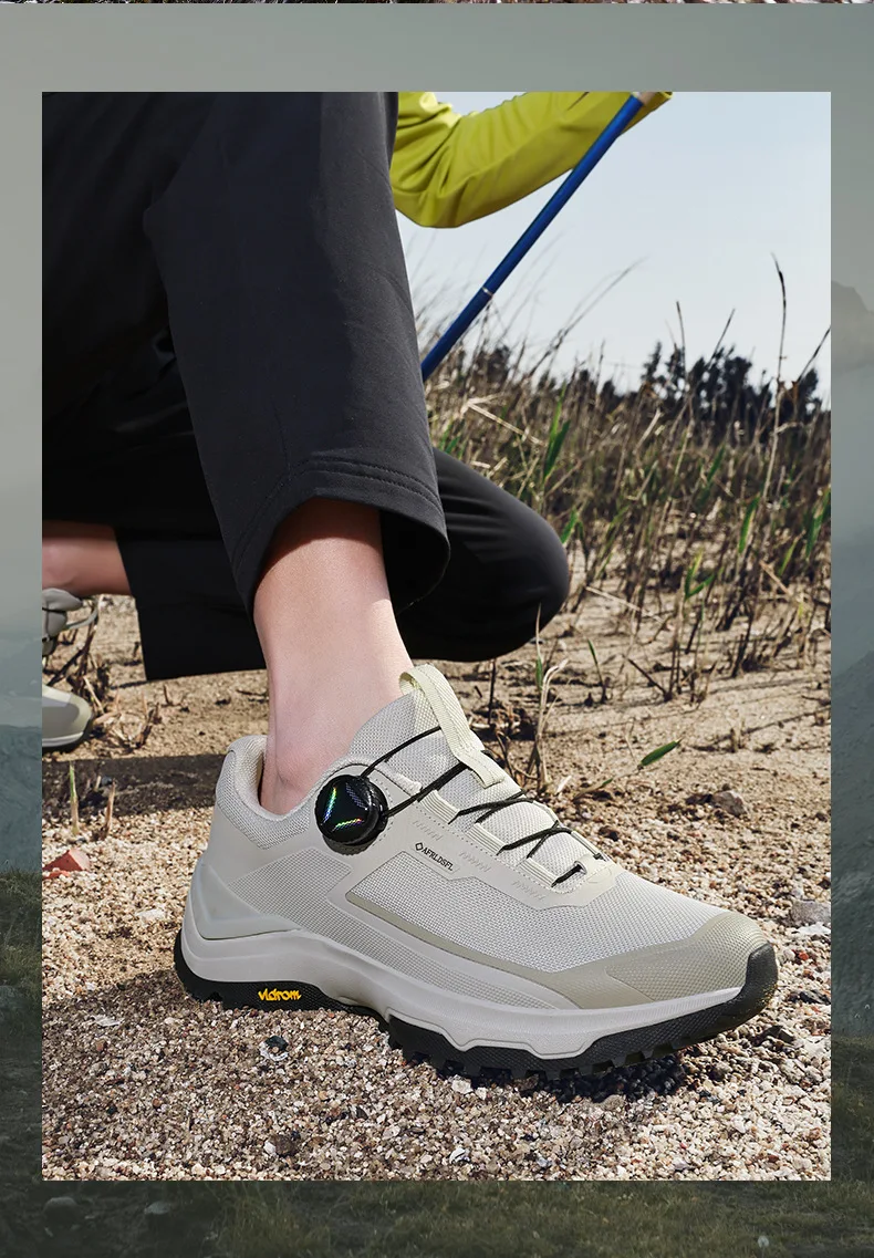 2026 New Men's Outdoor Sports Shoes Lightweight Breathable Anti-slip Wear-resistant Shock-absorbing Rotation Buckle Camping H...