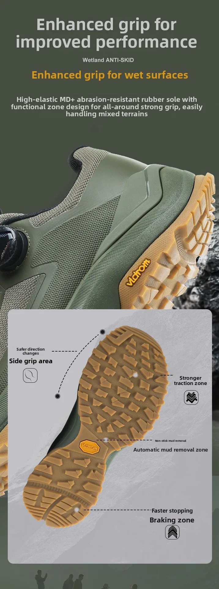 2026 New Men's Outdoor Sports Shoes Lightweight Breathable Anti-slip Wear-resistant Shock-absorbing Rotation Buckle Camping H...